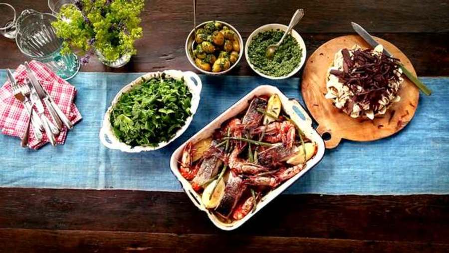 Cover image for Fish Tray Bake: Jamie's 30-Minute Meals