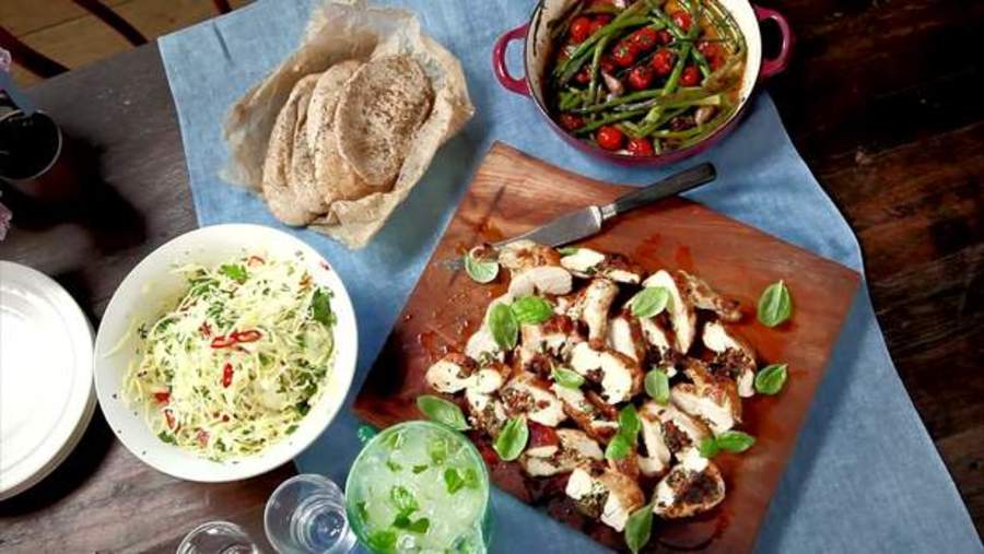 Cover image for Stuffed Cypriot Chicken: Jamie's 30-Minute Meals